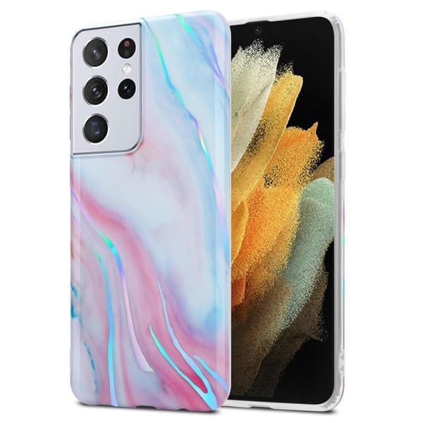 Samsung Galaxy S21 ULTRA Suojakotelo Suojakuori valmistettu TPU silikoni kuvio mosaiikki