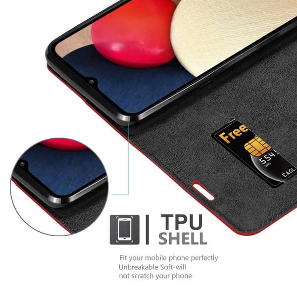 Samsung Galaxy A02s Fodral Skal Plånboksfodral Case med magnetisk stängning, ståfunktion och kortficka