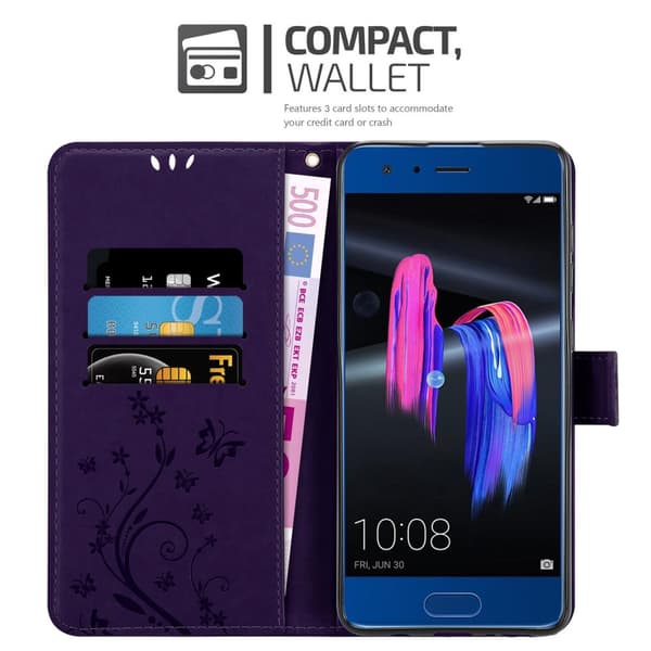 Honor 9 Pungetui Cover Blomster ()