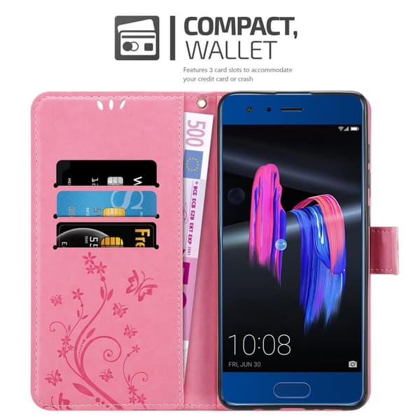 Honor 9 Pungetui Cover Blomster ()