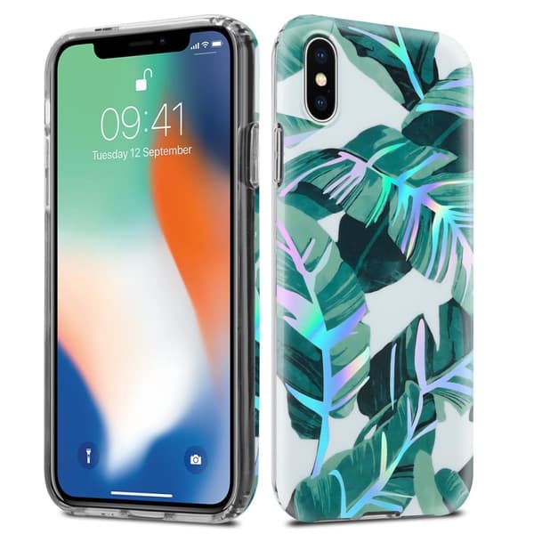iPhone X / XS Suojakotelo TPU-silikonista valmistettu suojakuori jossa on kukkakuvioinen kuvio