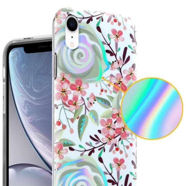 iPhone XR Suojakotelo TPU-silikonista valmistettu suojakuori jossa on kukkakuvioinen kuvio
