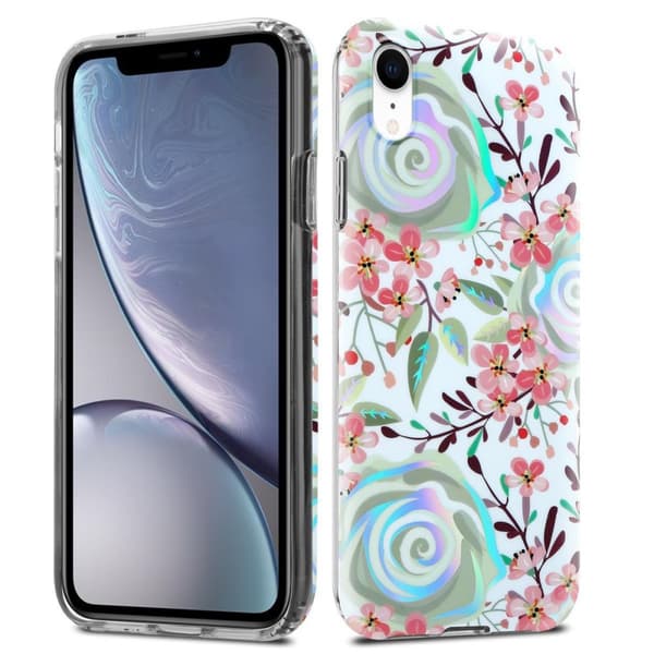 iPhone XR Suojakotelo TPU-silikonista valmistettu suojakuori jossa on kukkakuvioinen kuvio