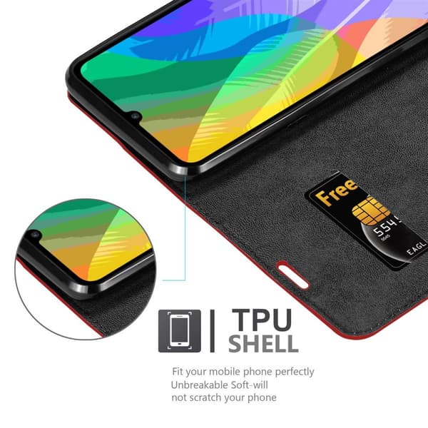 Huawei Y6P Suojakotelo Suojakuori Lompakkokotelo Matkapuhelinkotelo jossa magneettisuljenta, jalusta-toiminto ja korttitasku