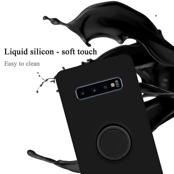 Samsung Galaxy S10 4G Suojakotelo Suojakuori joustavasta TPU-silikonista jossa on rengas