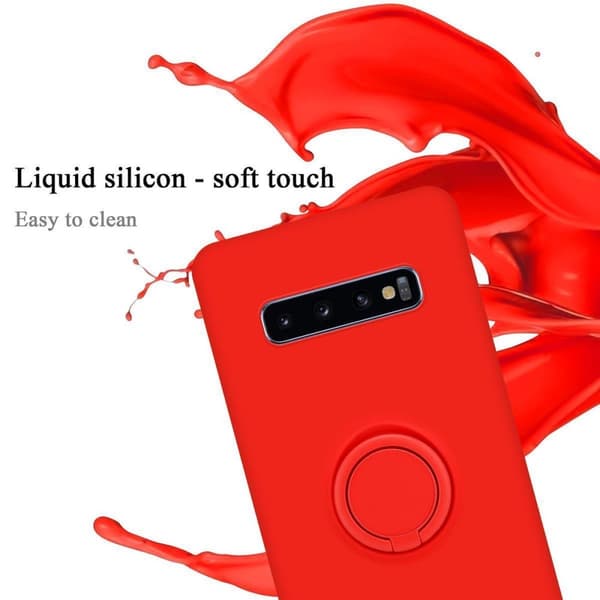 Samsung Galaxy S10 4G Suojakotelo Suojakuori joustavasta TPU-silikonista jossa on rengas