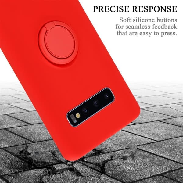 Samsung Galaxy S10 4G Suojakotelo Suojakuori joustavasta TPU-silikonista jossa on rengas