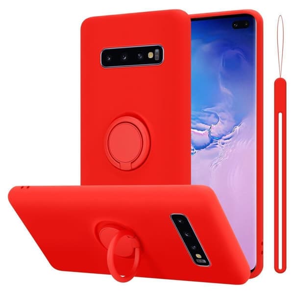 Samsung Galaxy S10 4G Suojakotelo Suojakuori joustavasta TPU-silikonista jossa on rengas