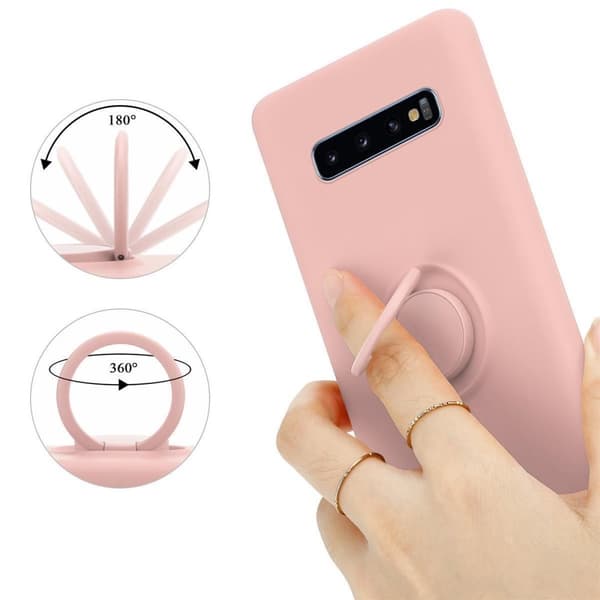 Samsung Galaxy S10 4G Suojakotelo Suojakuori joustavasta TPU-silikonista jossa on rengas
