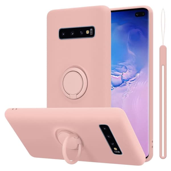 Samsung Galaxy S10 4G Suojakotelo Suojakuori joustavasta TPU-silikonista jossa on rengas