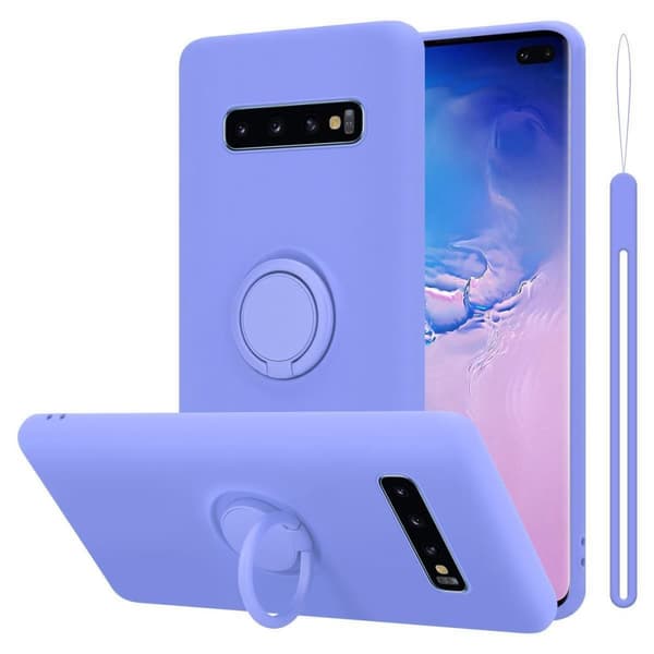 Samsung Galaxy S10 4G Suojakotelo Suojakuori joustavasta TPU-silikonista jossa on rengas