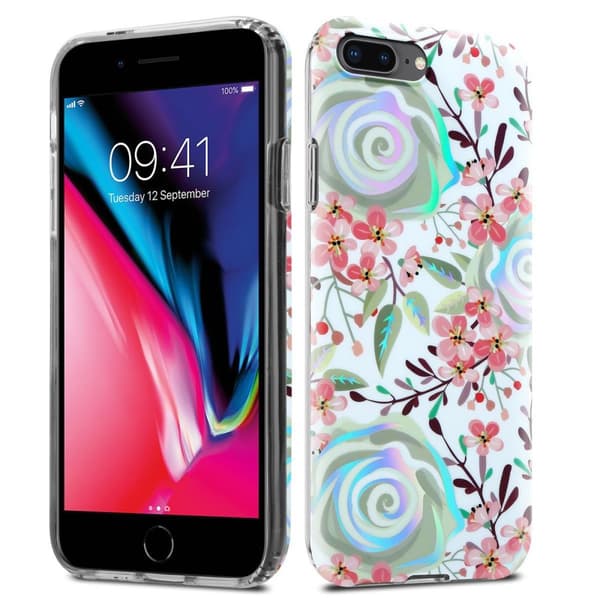 iPhone 7 PLUS / 7S PLUS / 8 PLUS Suojakotelo TPU-silikonista valmistettu suojakuori jossa on kukkakuvioinen kuvio