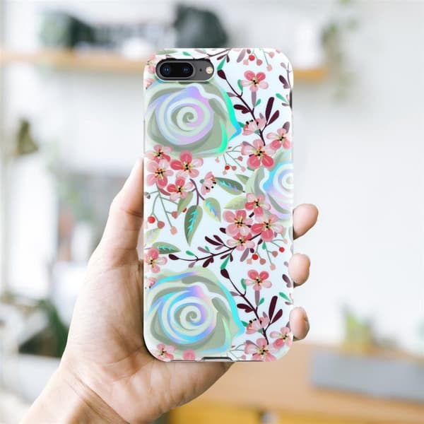iPhone 7 PLUS / 7S PLUS / 8 PLUS Suojakotelo TPU-silikonista valmistettu suojakuori jossa on kukkakuvioinen kuvio