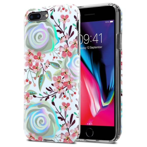 iPhone 7 PLUS / 7S PLUS / 8 PLUS Suojakotelo TPU-silikonista valmistettu suojakuori jossa on kukkakuvioinen kuvio