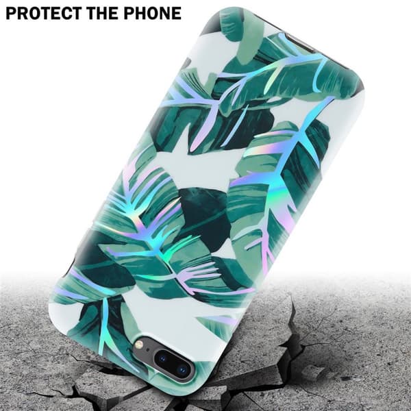 iPhone 7 PLUS / 7S PLUS / 8 PLUS Suojakotelo TPU-silikonista valmistettu suojakuori jossa on kukkakuvioinen kuvio