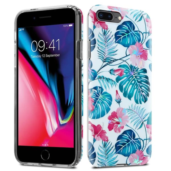 iPhone 7 PLUS / 7S PLUS / 8 PLUS Suojakotelo TPU-silikonista valmistettu suojakuori jossa on kukkakuvioinen kuvio