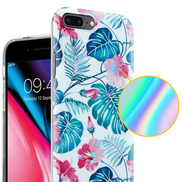 iPhone 7 PLUS / 7S PLUS / 8 PLUS Suojakotelo TPU-silikonista valmistettu suojakuori jossa on kukkakuvioinen kuvio