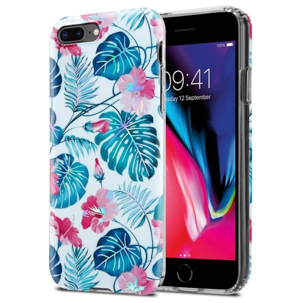 iPhone 7 PLUS / 7S PLUS / 8 PLUS Suojakotelo TPU-silikonista valmistettu suojakuori jossa on kukkakuvioinen kuvio