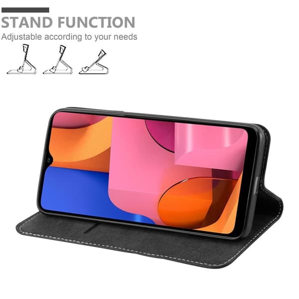 Fordral för Samsung Galaxy A20s Skal med magnetisk stängning, ståfunktion och kortficka Mobilskydd