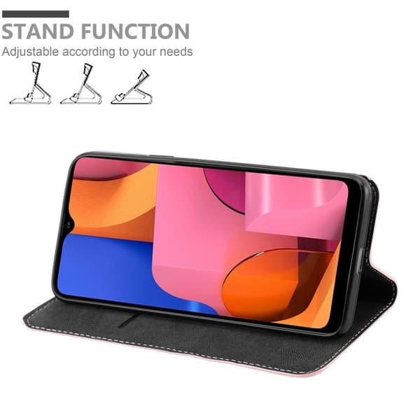 Fordral för Samsung Galaxy A20s Skal med magnetisk stängning, ståfunktion och kortficka Mobilskydd