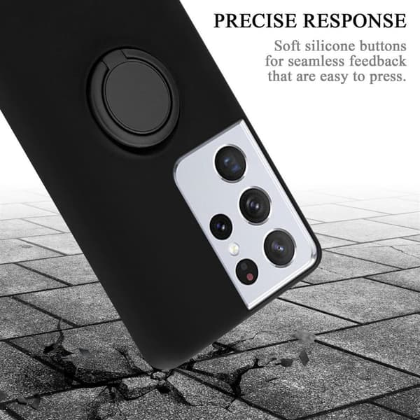 Samsung Galaxy S21 ULTRA Skal Fodral Mobilskydd av flexibelt TPU-silikon med ring Skyddsfodral Case Cover