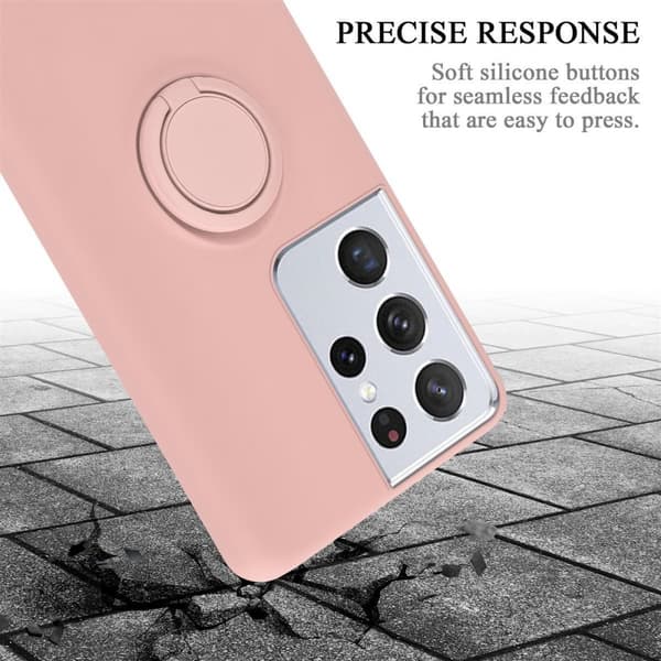 Samsung Galaxy S21 ULTRA Skal Fodral Mobilskydd av flexibelt TPU-silikon med ring Skyddsfodral Case Cover
