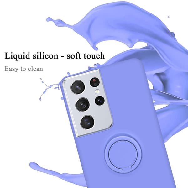 Samsung Galaxy S21 ULTRA Skal Fodral Mobilskydd av flexibelt TPU-silikon med ring Skyddsfodral Case Cover