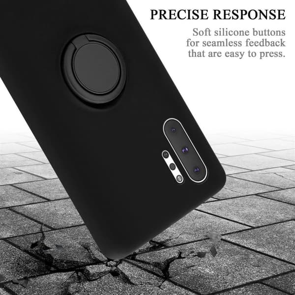 Samsung Galaxy NOTE 10 PLUS Skal Fodral Mobilskydd av flexibelt TPU-silikon med ring Skyddsfodral Case Cover