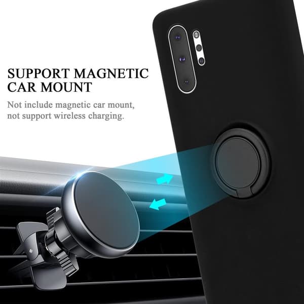 Samsung Galaxy NOTE 10 PLUS Suojakotelo Suojakuori joustavasta TPU-silikonista jossa on rengas