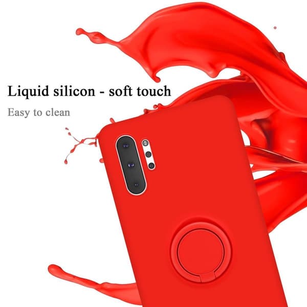 Samsung Galaxy NOTE 10 PLUS Skal Fodral Mobilskydd av flexibelt TPU-silikon med ring Skyddsfodral Case Cover