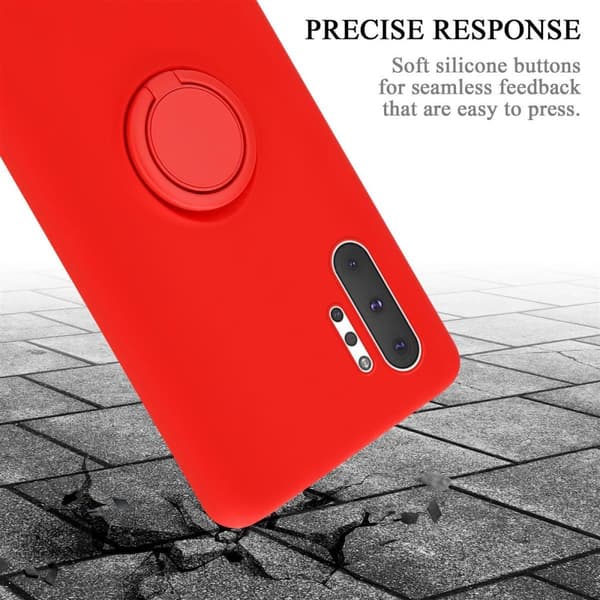 Samsung Galaxy NOTE 10 PLUS Skal Fodral Mobilskydd av flexibelt TPU-silikon med ring Skyddsfodral Case Cover