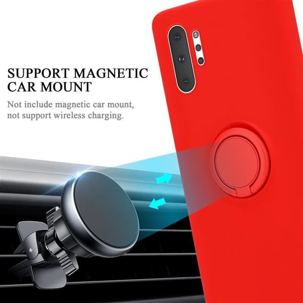 Samsung Galaxy NOTE 10 PLUS Skal Fodral Mobilskydd av flexibelt TPU-silikon med ring Skyddsfodral Case Cover