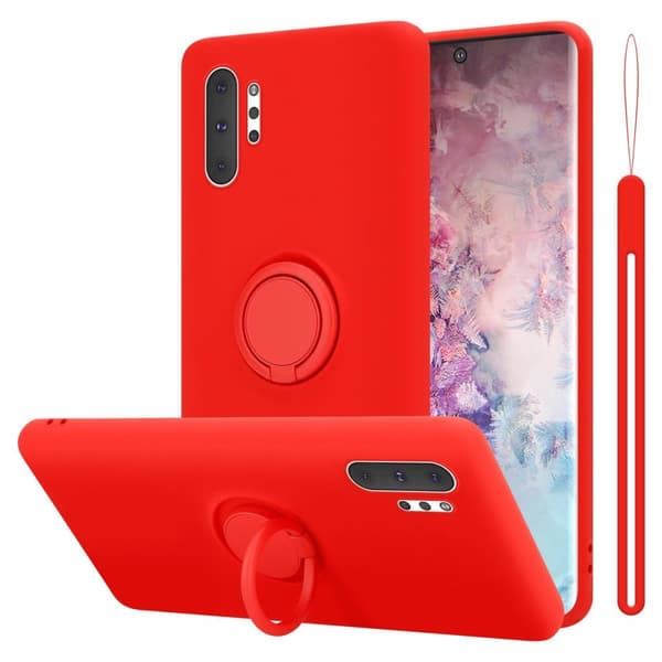 Samsung Galaxy NOTE 10 PLUS Skal Fodral Mobilskydd av flexibelt TPU-silikon med ring Skyddsfodral Case Cover