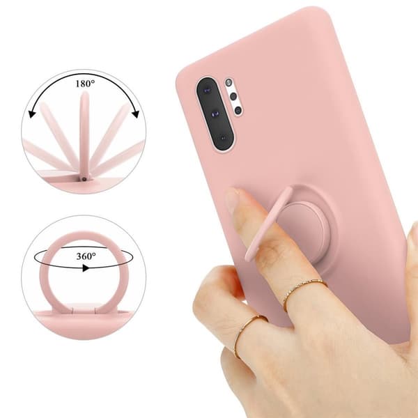 Samsung Galaxy NOTE 10 PLUS Skal Fodral Mobilskydd av flexibelt TPU-silikon med ring Skyddsfodral Case Cover