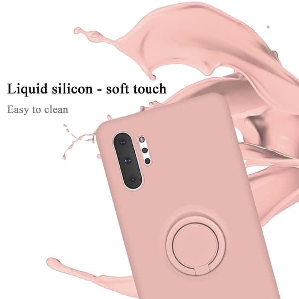 Samsung Galaxy NOTE 10 PLUS Skal Fodral Mobilskydd av flexibelt TPU-silikon med ring Skyddsfodral Case Cover