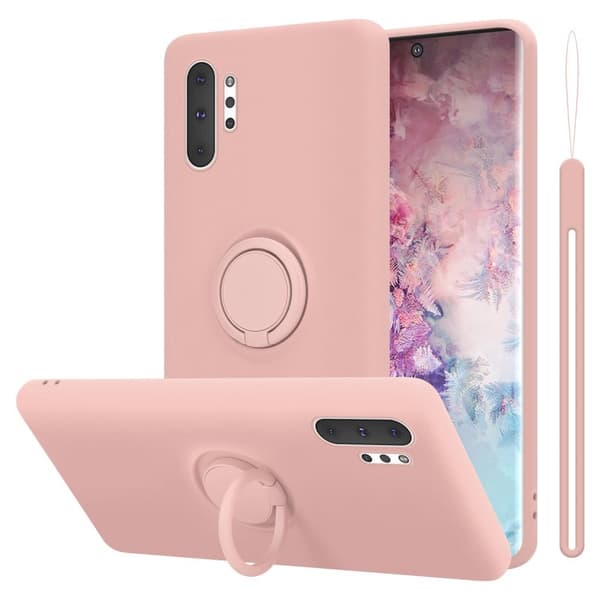 Samsung Galaxy NOTE 10 PLUS Skal Fodral Mobilskydd av flexibelt TPU-silikon med ring Skyddsfodral Case Cover