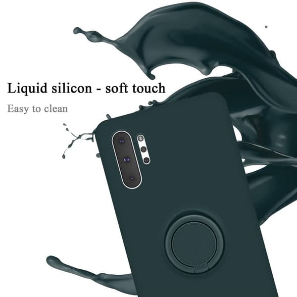 Samsung Galaxy NOTE 10 PLUS Skal Fodral Mobilskydd av flexibelt TPU-silikon med ring Skyddsfodral Case Cover