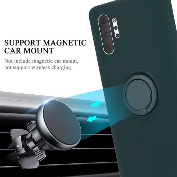 Samsung Galaxy NOTE 10 PLUS Skal Fodral Mobilskydd av flexibelt TPU-silikon med ring Skyddsfodral Case Cover