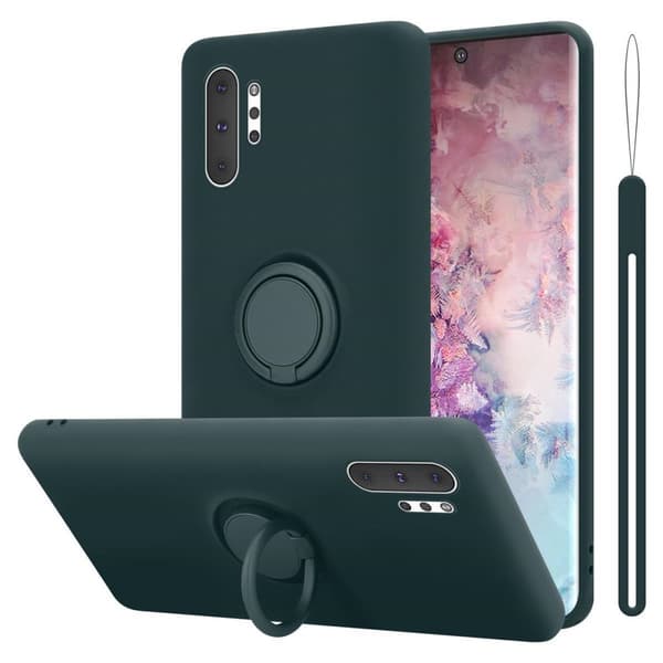 Samsung Galaxy NOTE 10 PLUS Skal Fodral Mobilskydd av flexibelt TPU-silikon med ring Skyddsfodral Case Cover