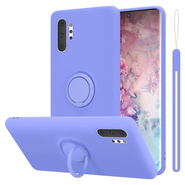 Samsung Galaxy NOTE 10 PLUS Skal Fodral Mobilskydd av flexibelt TPU-silikon med ring Skyddsfodral Case Cover