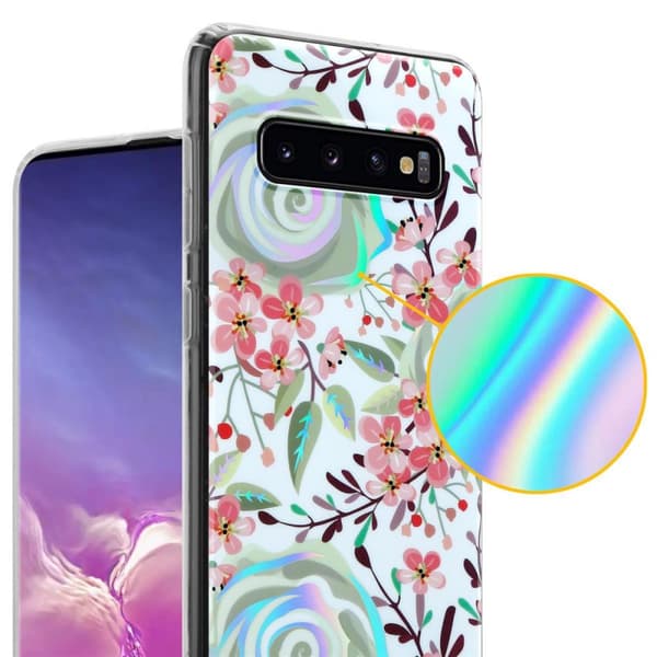 Samsung Galaxy S10 4G Suojakotelo TPU-silikonista valmistettu suojakuori jossa on kukkakuvioinen kuvio
