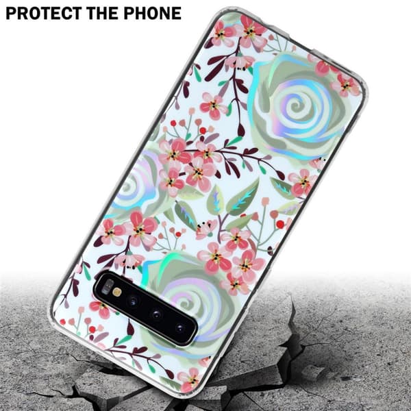 Samsung Galaxy S10 4G Suojakotelo TPU-silikonista valmistettu suojakuori jossa on kukkakuvioinen kuvio