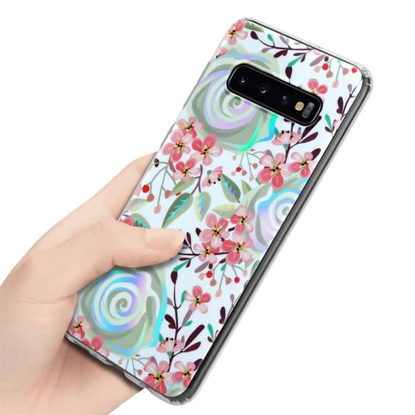Samsung Galaxy S10 4G Suojakotelo TPU-silikonista valmistettu suojakuori jossa on kukkakuvioinen kuvio