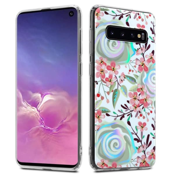 Samsung Galaxy S10 4G Suojakotelo TPU-silikonista valmistettu suojakuori jossa on kukkakuvioinen kuvio