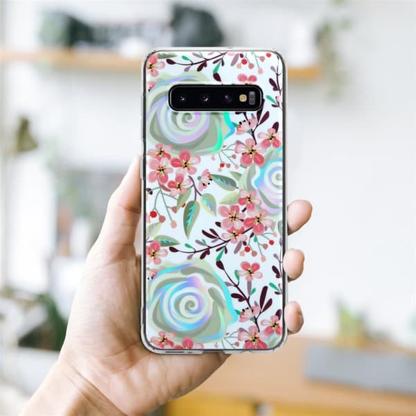 Samsung Galaxy S10 4G Suojakotelo TPU-silikonista valmistettu suojakuori jossa on kukkakuvioinen kuvio