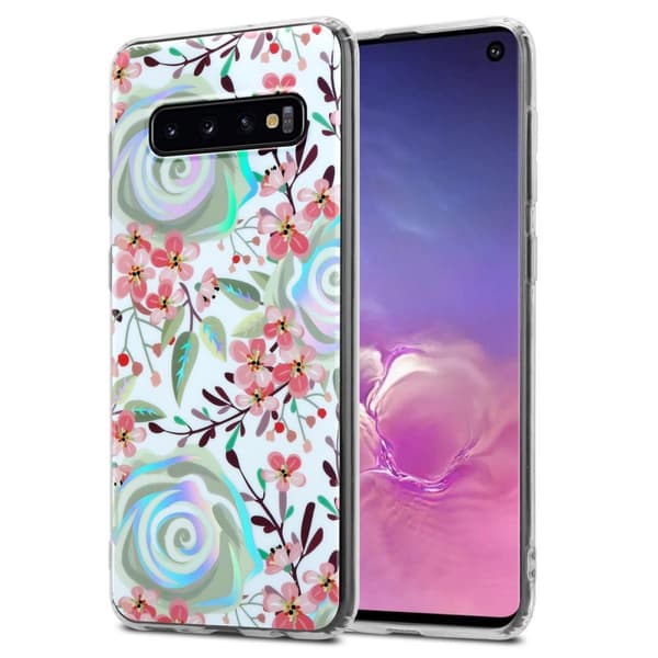 Samsung Galaxy S10 4G Suojakotelo TPU-silikonista valmistettu suojakuori jossa on kukkakuvioinen kuvio