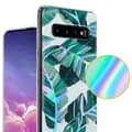 Miniatyrbilde 3 av 7: Deksel til Samsung Galaxy S10 4G Lommebokdeskel av TPU-silikon med blomstermønster