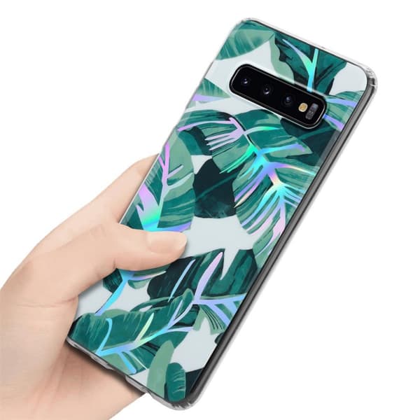 Samsung Galaxy S10 4G Suojakotelo TPU-silikonista valmistettu suojakuori jossa on kukkakuvioinen kuvio
