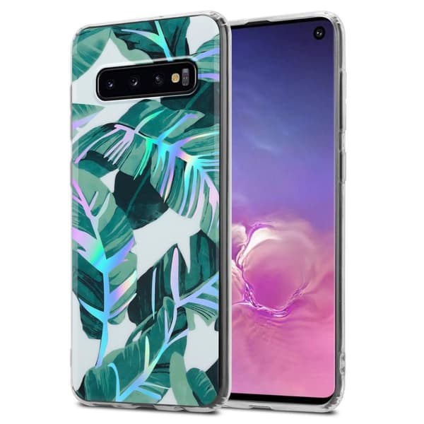 Samsung Galaxy S10 4G Suojakotelo TPU-silikonista valmistettu suojakuori jossa on kukkakuvioinen kuvio BANAANINLEHTEET