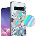 Miniatyrbilde 3 av 7: Deksel til Samsung Galaxy S10 4G Lommebokdeskel av TPU-silikon med blomstermønster